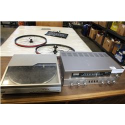 MONARCH VINTAGE RECEIVER AND REALISTIC AUTOMATIC TURNTABLE