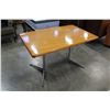 Image 1 : RETRO OAK AND CHROME PUB TABLE