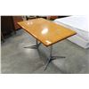 Image 2 : RETRO OAK AND CHROME PUB TABLE