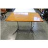 Image 3 : RETRO OAK AND CHROME PUB TABLE