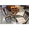 Image 3 : 4 ASSORTED VINTAGE DINING CHAIRS