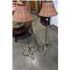 Image 2 : PAIR OF 50 INCH METAL BASE FLOOR LAMPS WITH ADJUSTABLE RATTAN SHADE