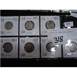SEVEN PRE WAR USE NICKELS
