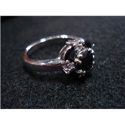 STERLING SILVER GENUINE SAPHIRE RING RETAIL $250.00