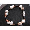 Image 1 : GENUINE FRESHWATER PEARL LEATHER ROPE BRACELET RETAIL $100.00