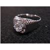 Image 2 : STERLING SILVER CUBIC ZIRCONIA COCKTAIL RING WITH APPRAISEL $300.00