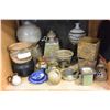 Image 1 : SHELF LOT OF DECORATIVE POTTERY