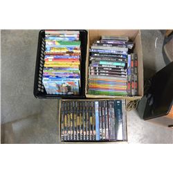 TWO TRAYS OF DVDS