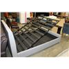Image 7 : AS NEW QUEENSIZE GREY MODERN PLATFORM BEDFRAME WITH HYDARAULIC LIFT FOR UNDER STORAGE RETAIL $1899