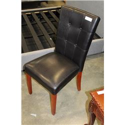 NEW LEATHER BUTTON BACK MODERN DINING CHAIR