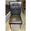 Image 2 : NEW LEATHER BUTTON BACK MODERN DINING CHAIR