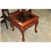 Image 1 : NEW GLASSTOP CARVED SIDE TABLE