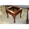 Image 2 : NEW GLASSTOP CARVED SIDE TABLE