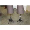 Image 2 : PAIR OF 25 INCH DECORATOR LAMPS WITH BROWN SHADES