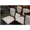 Image 2 : SET OF FOUR FLOOR MODEL CARVED DINING CHAIRS
