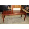 Image 1 : NEW CUSTOM CARVED MAHOGANY DESK DINING TABLE
