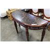 Image 3 : NEW DECORATIVE CARVED MAHOGANY FAUX MARBLE TOP SOFA TABLE