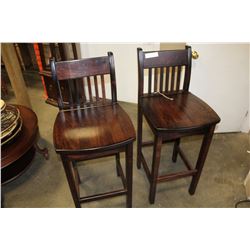 PAIR OF NEW WOOD BARSTOOLS