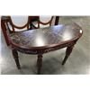 Image 1 : NEW DECORATIVE CARVED MAHOGANY FAUX MARBLE TOP SOFA TABLE