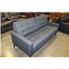 Image 2 : FLOOR MODEL MODERN GREY TUFTED CLUB STYLE SOFA HOME ELEGANCE RETAIL $1199