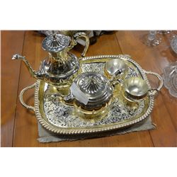 WILLIAM ROGERS 5 PIECE SILVER PLATE TEASET