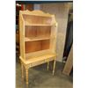 Image 1 : TWO DRAWER MAPLE DESK WITH HUTCH TOP