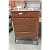 Image 1 : 4 DRAWER METAL LEG HIGHBOY DRESSER