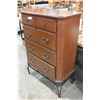 Image 2 : 4 DRAWER METAL LEG HIGHBOY DRESSER
