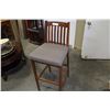 Image 2 : OAK UPOLSTERED SEAT BARSTOOL