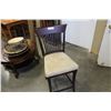 Image 1 : NEW DARK WALNUT UPOLSTERED SEAT BAR STOOL