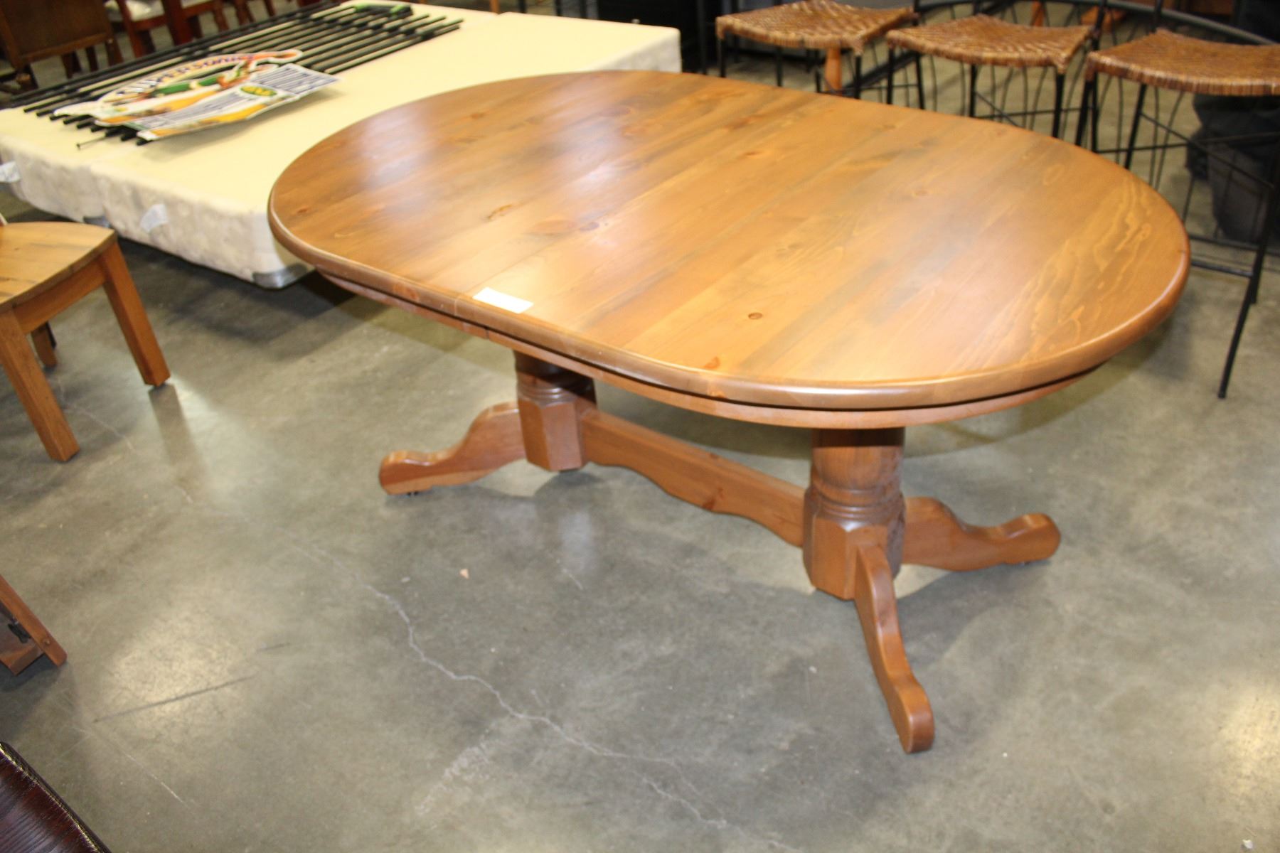 PRESTIGE SOLID WOOD OVAL OAK DOUBLE PEDESTAL DINING TABLE prestige-solid-wood-oval-oak-double-pedestal-dining-table