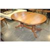 Image 2 : PRESTIGE SOLID WOOD OVAL OAK DOUBLE PEDESTAL DINING TABLE