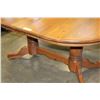 Image 3 : PRESTIGE SOLID WOOD OVAL OAK DOUBLE PEDESTAL DINING TABLE