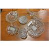 Image 1 : LOT OF CRYSTAL SERVING PIECES CANDLESTICKS ETC