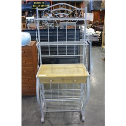 MAPLE AND METAL BAKERS RACK