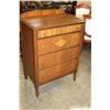 Image 1 : VINTAGE 4 DRAWER WALNUT HIGHBOY DRESSER
