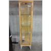 Image 2 : NARROW MAPLE GLASS DOOR DISPLAY CABINET