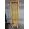 Image 3 : NARROW MAPLE GLASS DOOR DISPLAY CABINET
