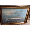 Image 2 : VINTAGE FRAMED PAINTING BOAT AND SIGNED WATERCOLOR