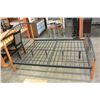 Image 2 : QUEEN SIZE METAL AND MAPLE BEDFRAME