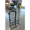 Image 1 : TWO BLACK VALET STANDS AND TWO METAL LAMP BASES