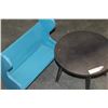 Image 2 : ROUND GREY ENDTABLE AND PAINTED KIDS BENCH