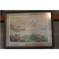 SIGNED AND NUMBERED PRINT OF WINTER SCENE