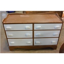 PAINTED VILAS MAPLE 6 DRAWER DRESSER