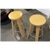 Image 2 : PAIR OF 28 INCH MAPLE BAR STOOLS