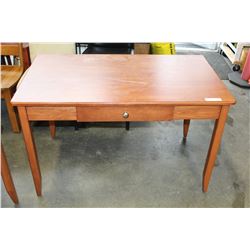 MAPLE FINISH SOLID WOOD SINGLE DRAWER DESK