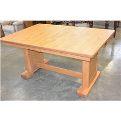 PRESTIGE SOLID WOOD ALDER DINING TABLE WITH 2 LEAFS