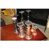 Image 1 : FIVE PAIR OF WOODEN CANDLESTANDS