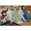 Image 1 : FIVE COLLECTIBLE PORCELAIN DOLLS