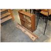 Image 2 : WOOD 3 TIER SHELF AND WOOD WALL SHELF